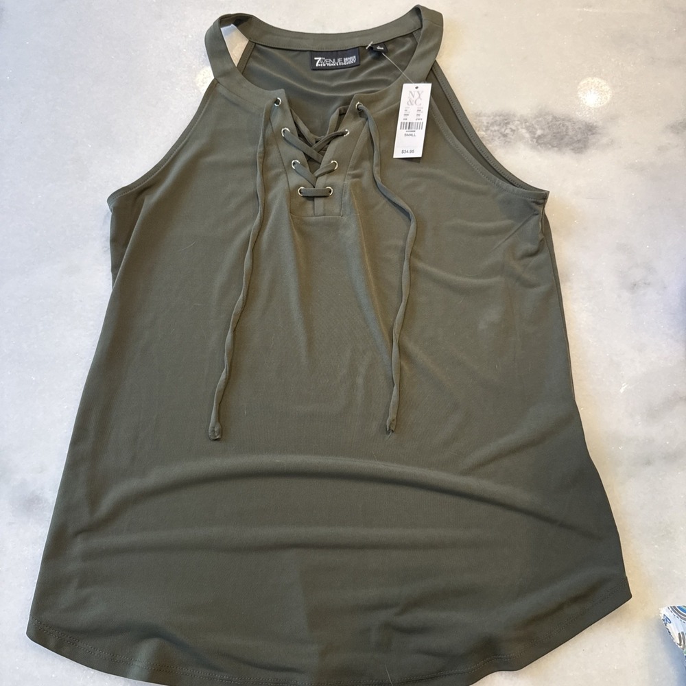 New York & Company Tank Top Size Small‎ Green  New With Tags